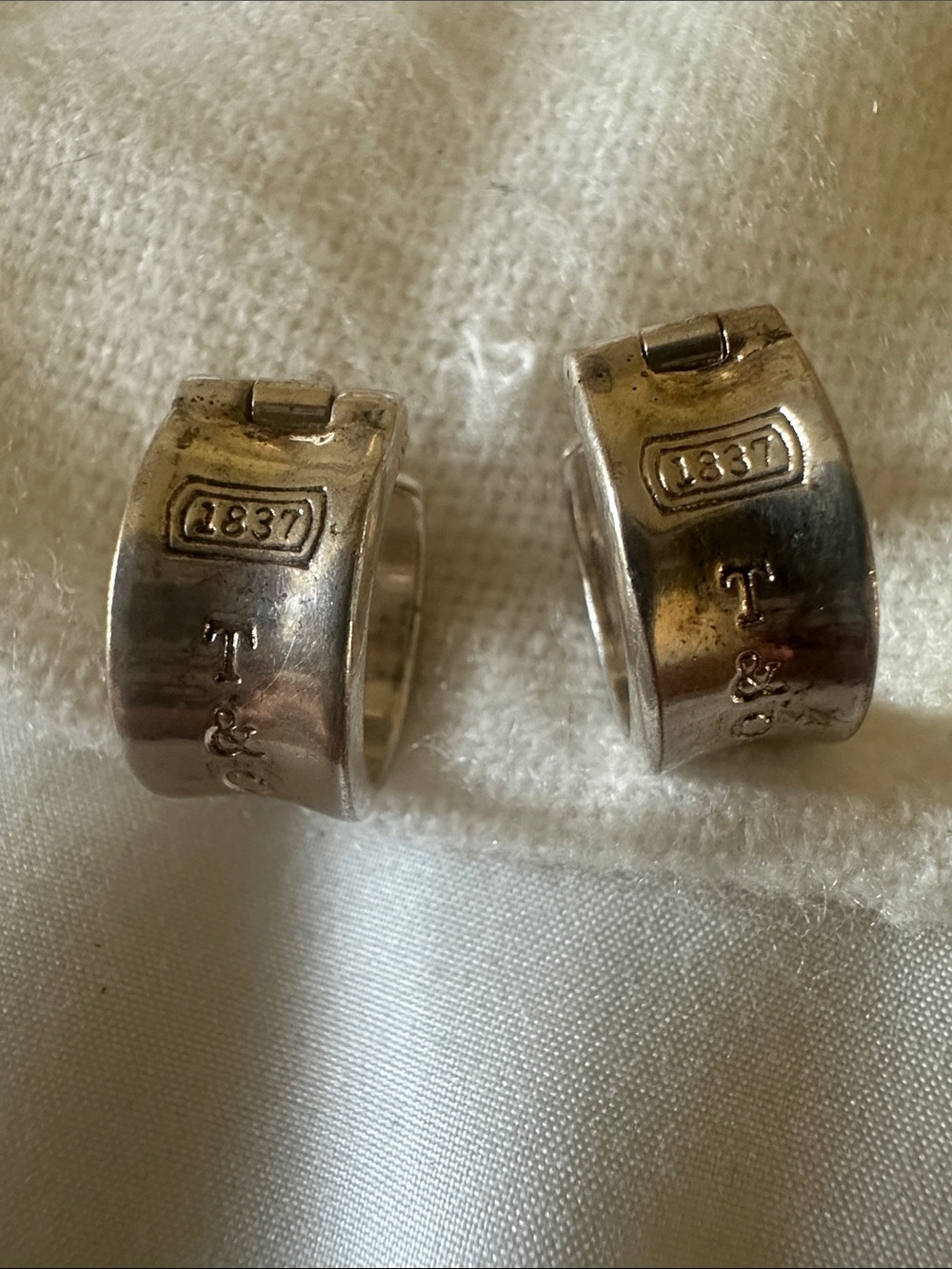Tiffany & Co. Silver Hoop Hinge Earrings - Picture 10 of 10